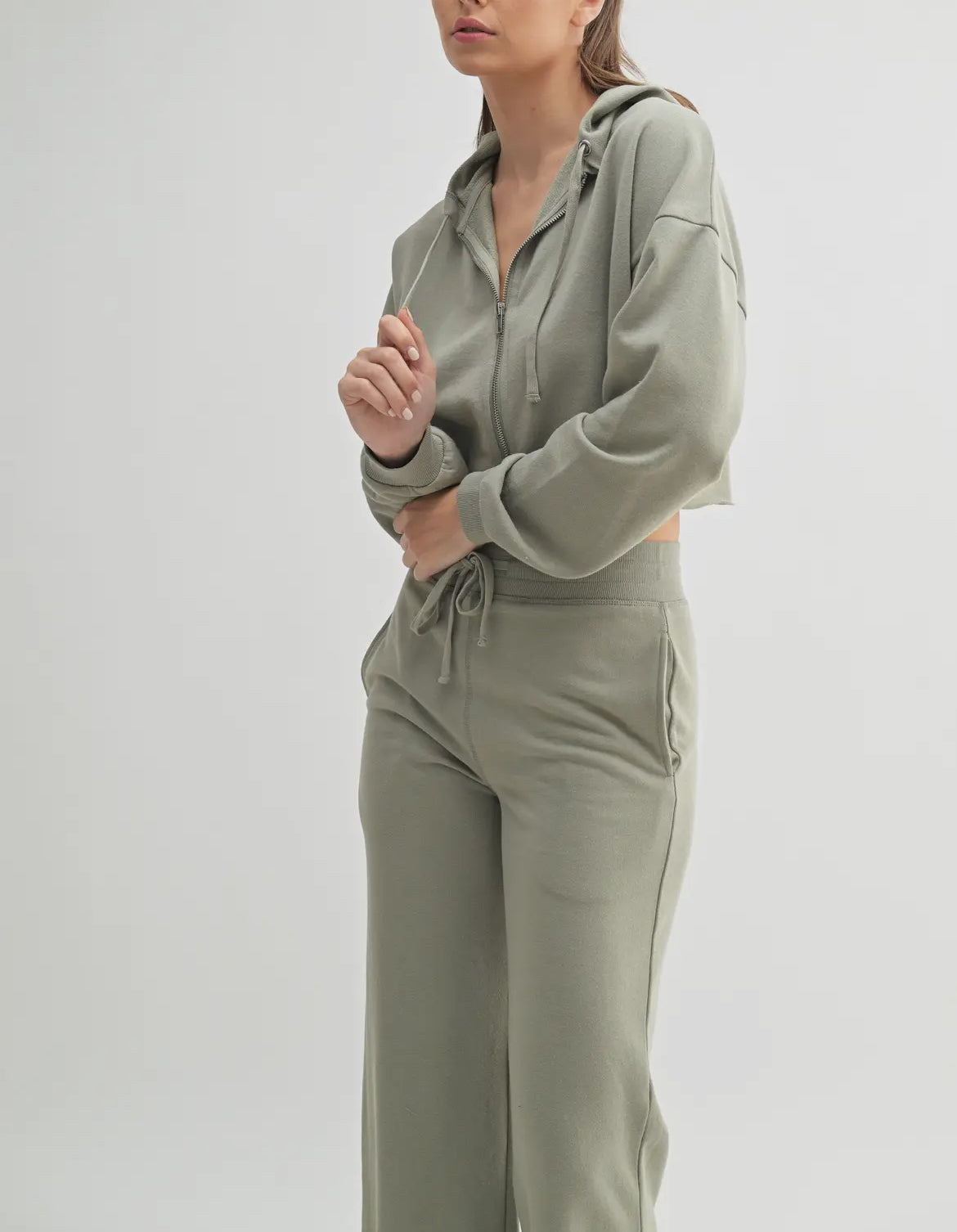 Sage 2 Piece Jacket & Sweatpants Outfit