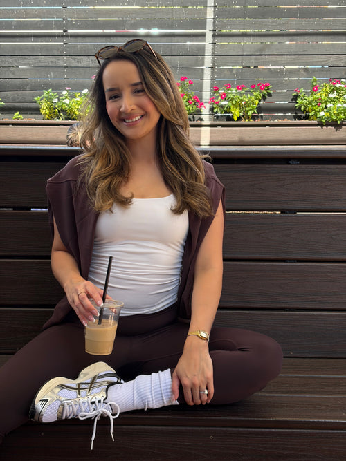 Coffee Bean High-Waisted Leggings